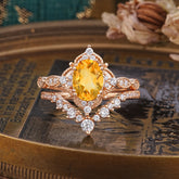 Gorgeous Oval Cut Citrine Engagement Ring